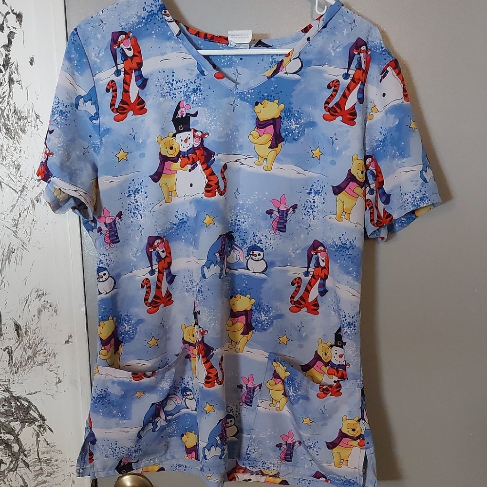 Winnie the Pooh and Friends Scrub Top